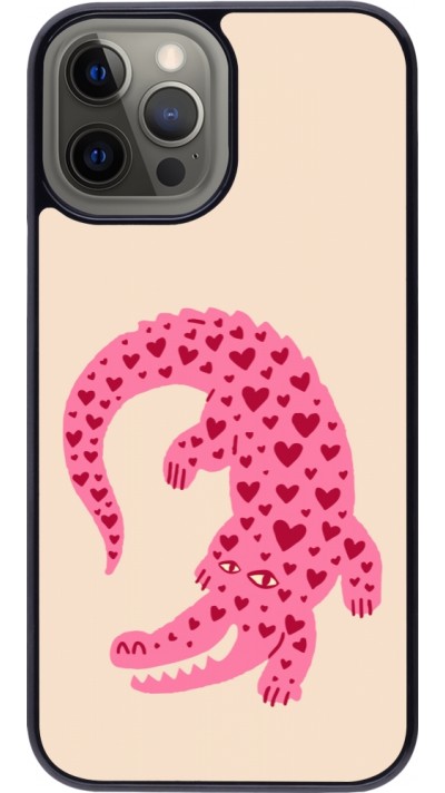 iPhone 12 Pro Max Case Hülle - Pink crocodile 2026