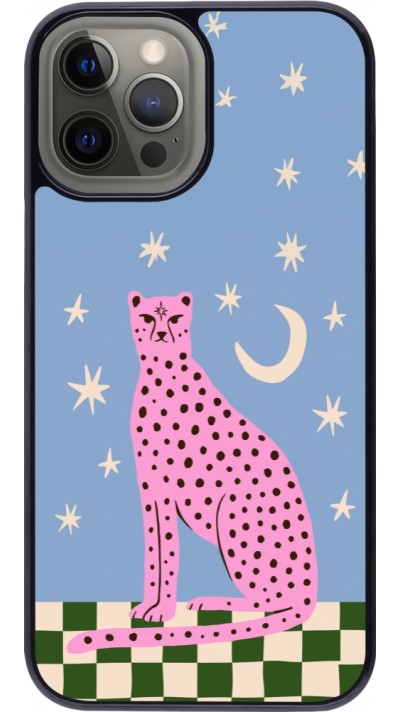 iPhone 12 Pro Max Case Hülle - Pink leopard with stars 2026