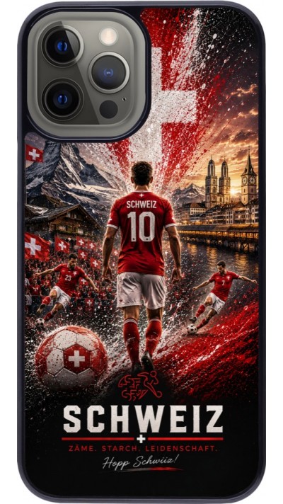 iPhone 12 Pro Max Case Hülle - Fussball Schweiz splash 2026