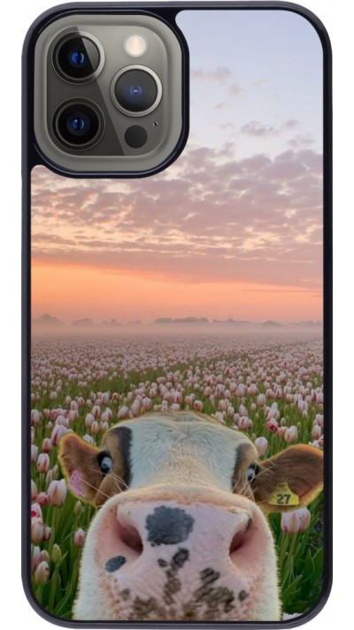 iPhone 12 Pro Max Case Hülle - Cow with tulips 2026