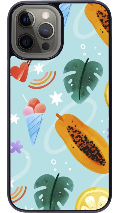 iPhone 12 Pro Max Case Hülle - Summer 2025 Pattern papaya