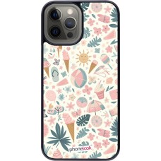 iPhone 12 Pro Max Case Hülle - Sommer Pink Muster