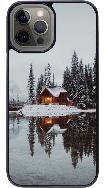 iPhone 12 Pro Max Case Hülle - Winter 25 Winter house forest afternoon