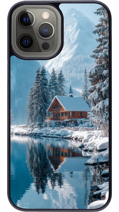 iPhone 12 Pro Max Case Hülle - Winter 25 Winter house forest day