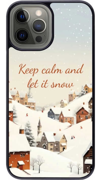 iPhone 12 Pro Max Case Hülle - Winter 25 Winter Keep calm and let it snow