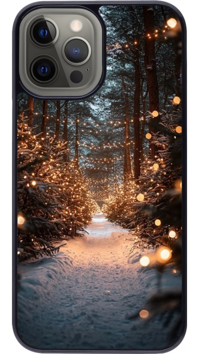 iPhone 12 Pro Max Case Hülle - Winter 25 Winter snowy road