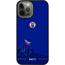 iPhone 12 Pro Max Case Hülle - Silikon schwarz Haiti 2026 personalisierbares Fussballtrikot