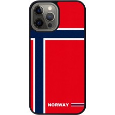 iPhone 12 Pro Max Case Hülle - Silikon schwarz Norwegen 2026 personalisierbares Fussballtrikot