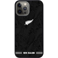 iPhone 12 Pro Max Case Hülle - Silikon schwarz Neuseeland 2026 personalisierbares Fussballtrikot