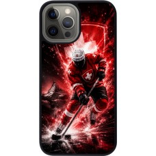 iPhone 12 Pro Max Case Hülle - Silikon schwarz Hockey World Championship Player