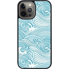 Hülle iPhone 12 Pro Max - Silikon schwarz Ocean Waves