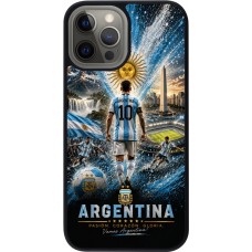 iPhone 12 Pro Max Case Hülle - Silikon schwarz Fussball Argentinien splash 2026