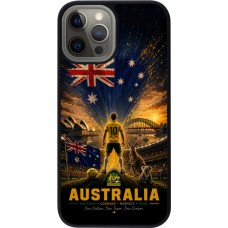 iPhone 12 Pro Max Case Hülle - Silikon schwarz Fussball Australien splash 2026