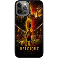 iPhone 12 Pro Max Case Hülle - Silikon schwarz Fussball Belgien splash 2026