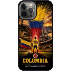 iPhone 12 Pro Max Case Hülle - Silikon schwarz Fussball Kolumbien splash 2026