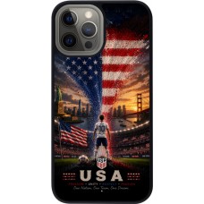 iPhone 12 Pro Max Case Hülle - Silikon schwarz Fussball Vereinigten Staaten splash 2026
