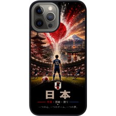 iPhone 12 Pro Max Case Hülle - Silikon schwarz Fussball Japan splash 2026