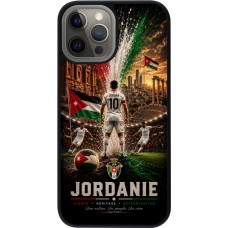 iPhone 12 Pro Max Case Hülle - Silikon schwarz Fussball Jordanien splash 2026