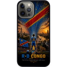 iPhone 12 Pro Max Case Hülle - Silikon schwarz Fussball Demokratische Republik Kongo splash 2026