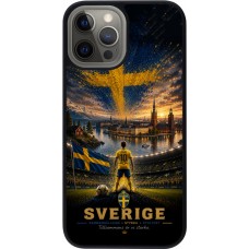 iPhone 12 Pro Max Case Hülle - Silikon schwarz Fussball Schweden splash 2026