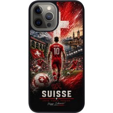 iPhone 12 Pro Max Case Hülle - Silikon schwarz Fussball Suisse splash 2026