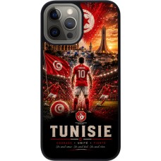 iPhone 12 Pro Max Case Hülle - Silikon schwarz Fussball Tunesien splash 2026