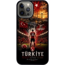 iPhone 12 Pro Max Case Hülle - Silikon schwarz Fussball Türkei splash 2026