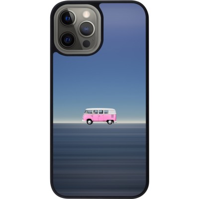 iPhone 12 Pro Max Case Hülle - Silikon schwarz Spring 23 pink bus