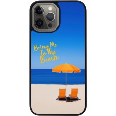 iPhone 12 Pro Max Case Hülle - Silikon schwarz Summer 2025 Bring me to the beach