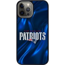 Coque iPhone 12 Pro Max - Silicone rigide noir Super Bowl 26 Patriots 2