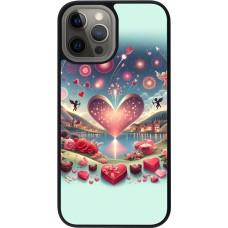 iPhone 12 Pro Max Case Hülle - Silikon schwarz Valentin 2025 Schick