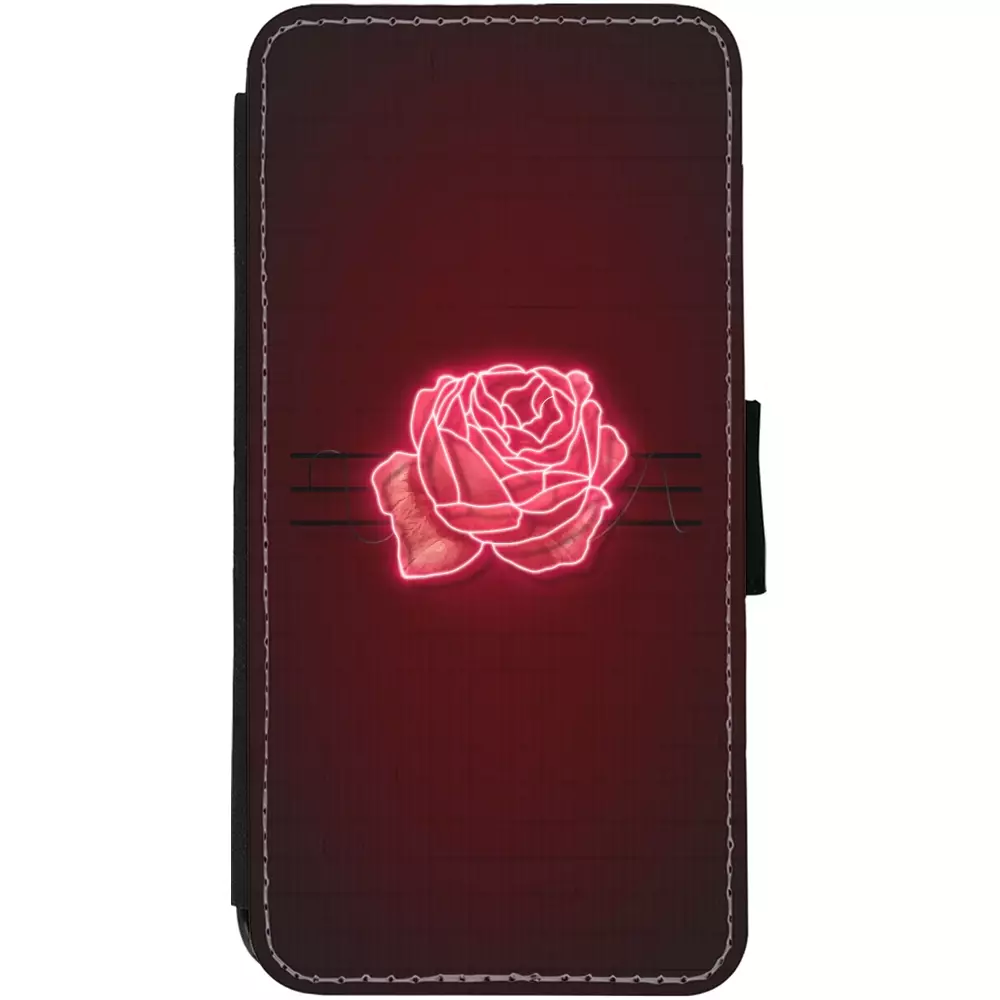 iPhone 12 Pro Max Case Hülle - Wallet schwarz Spring 23 neon rose