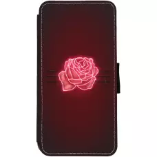 iPhone 12 Pro Max Case Hülle - Wallet schwarz Spring 23 neon rose