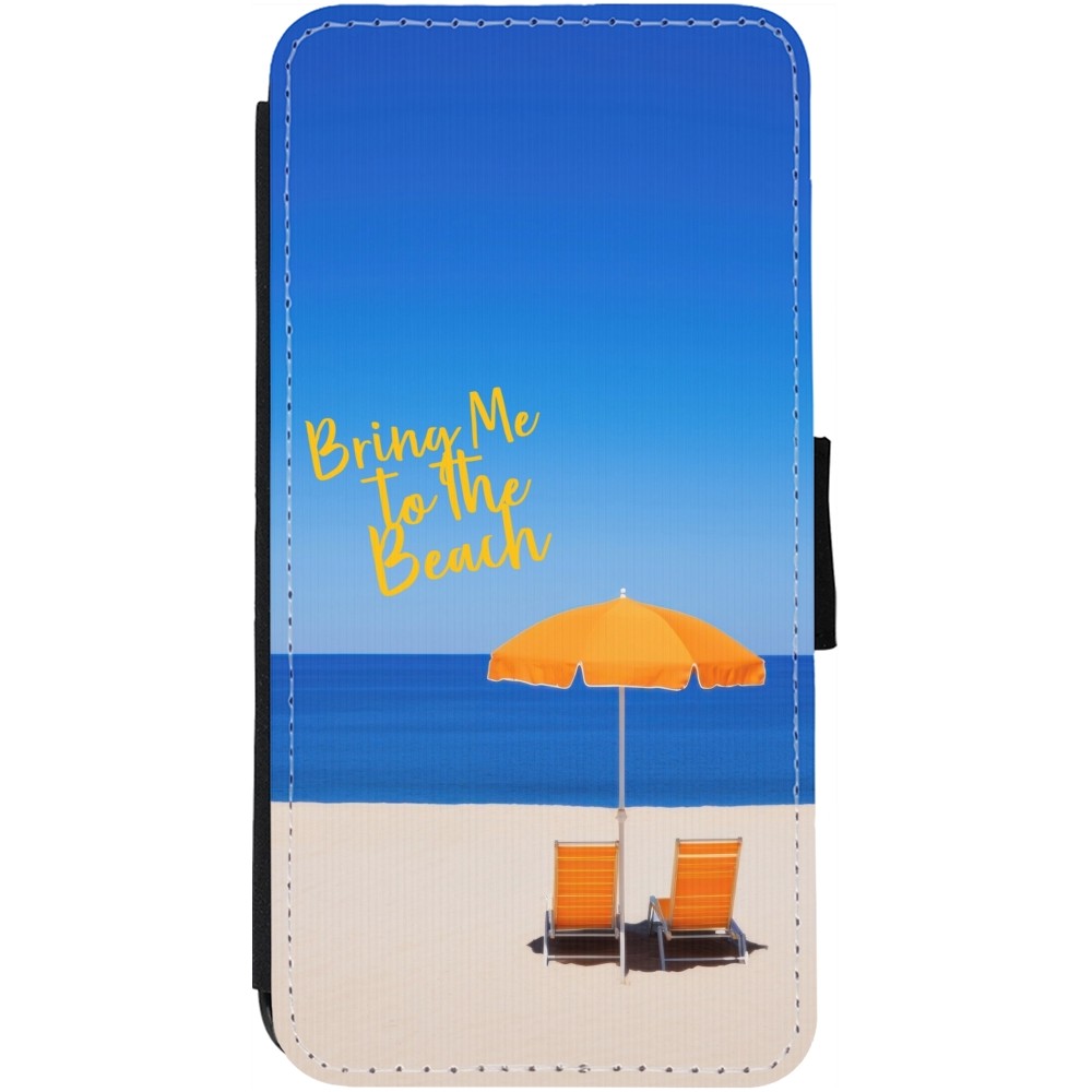iPhone 12 Pro Max Case Hülle - Wallet schwarz Summer 2025 Bring me to the beach