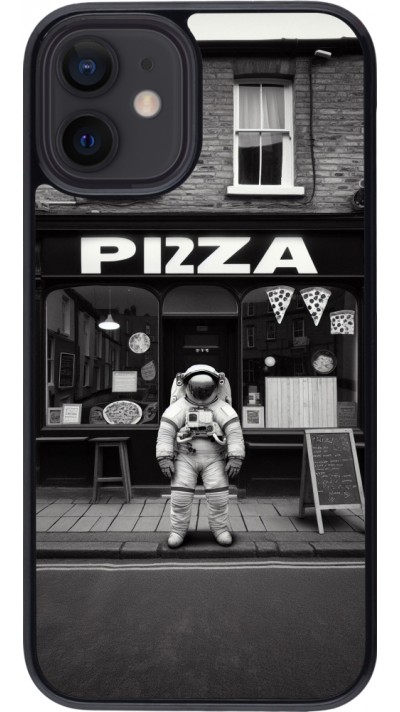 iPhone 12 mini Case Hülle - Astronaut vor einer Pizzeria
