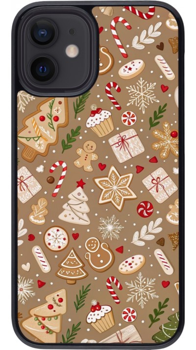 iPhone 12 mini Case Hülle - Christmas 25 Pattern Ginger Cookie