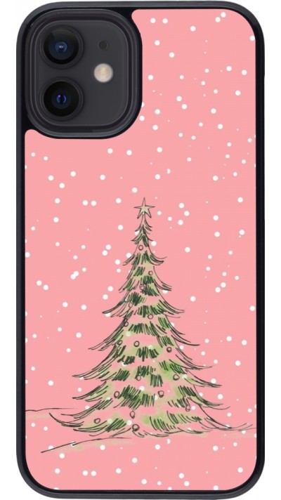 iPhone 12 mini Case Hülle - Christmas 25 Pink Tree