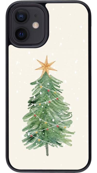 iPhone 12 mini Case Hülle - Christmas 25 Sketch Tree