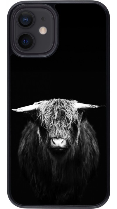 iPhone 12 mini Case Hülle - Highland calf black