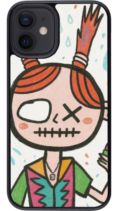 Coque iPhone 12 mini - Little Girl Sketch