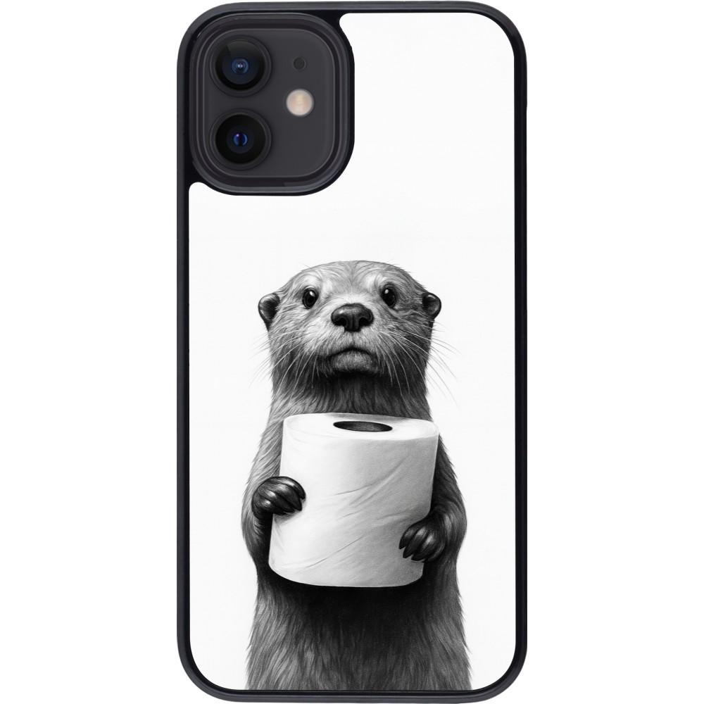 iPhone 12 mini Case Hülle - Otter Toilettenpapier