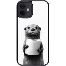 iPhone 12 mini Case Hülle - Otter Toilettenpapier