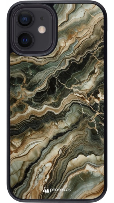 iPhone 12 mini Case Hülle - Oliv Marmor