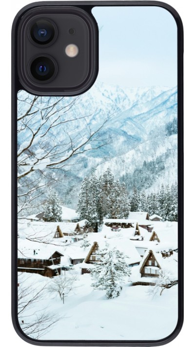iPhone 12 mini Case Hülle - Winter 25 Winter snowy landscape