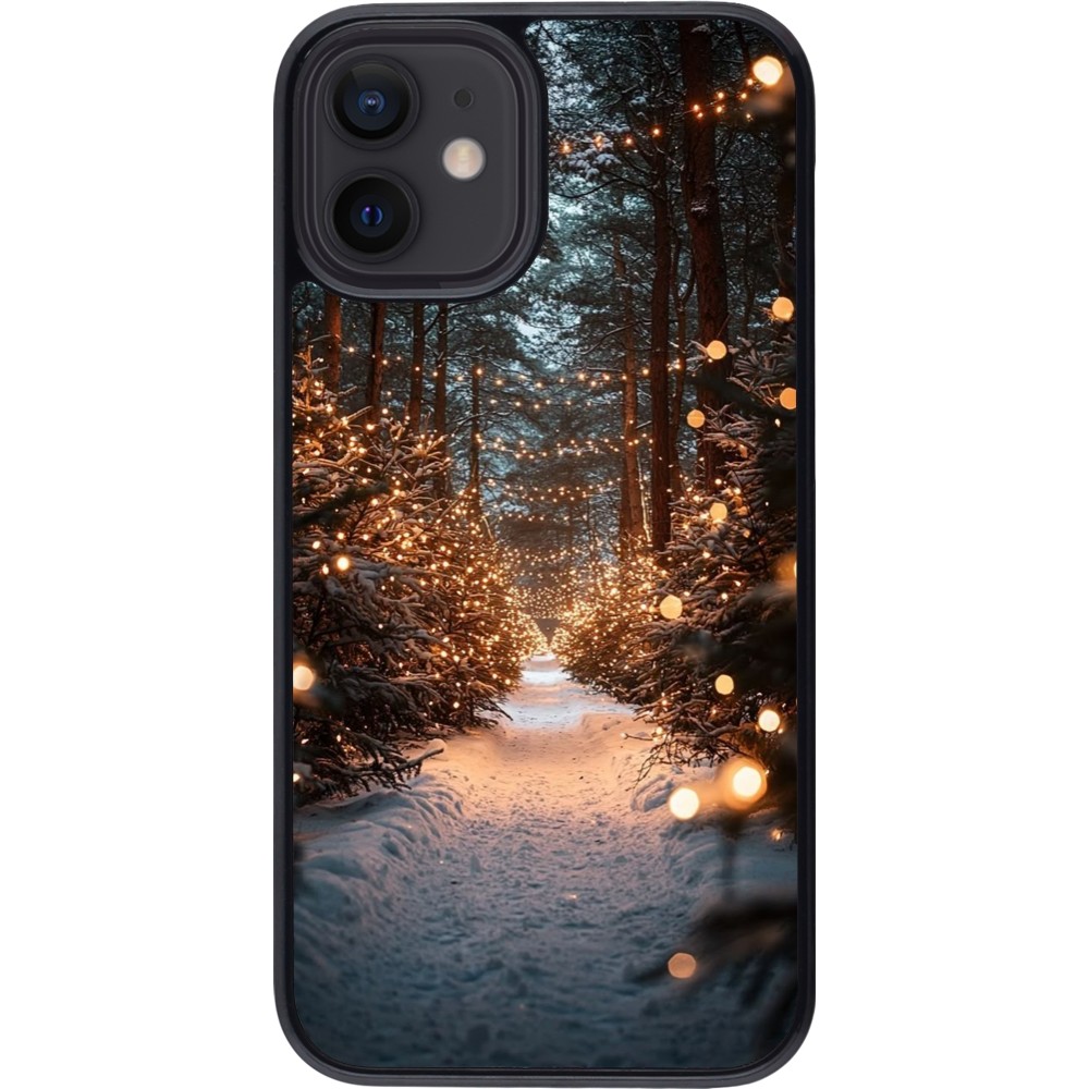 iPhone 12 mini Case Hülle - Winter 25 Winter snowy road