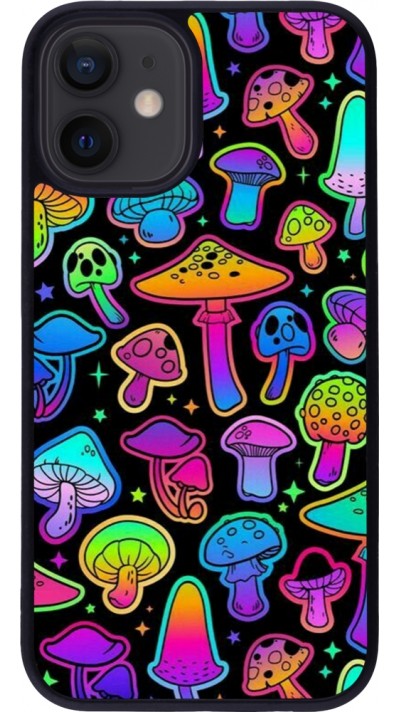 iPhone 12 mini Case Hülle - Silikon schwarz Autumn 2024 magic mushrooms