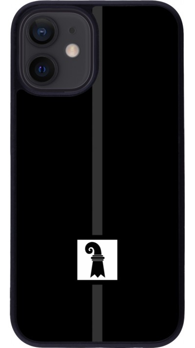 iPhone 12 mini Case Hülle - Silikon schwarz Kanton BS schwarz