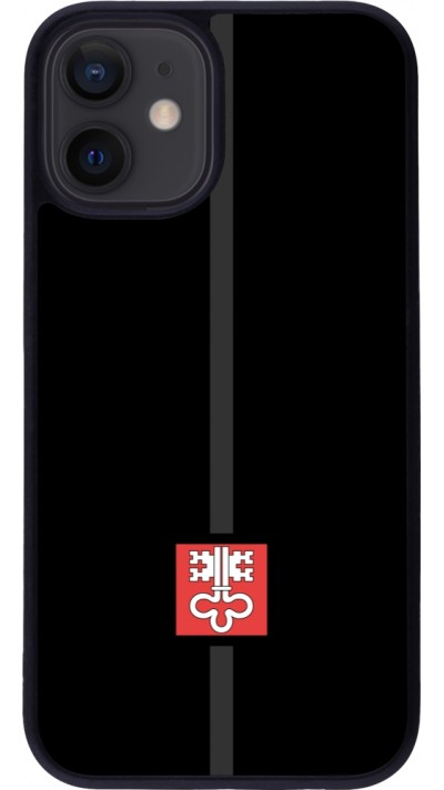 iPhone 12 mini Case Hülle - Silikon schwarz Kanton NW schwarz