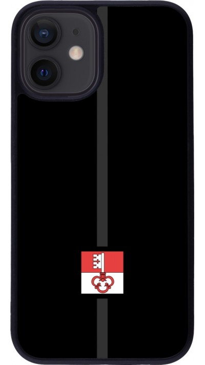 iPhone 12 mini Case Hülle - Silikon schwarz Kanton OW schwarz