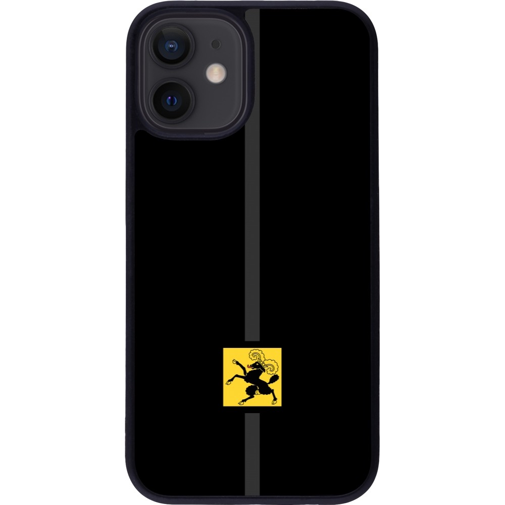 Coque iPhone 12 mini - Silicone rigide noir Canton SH noir